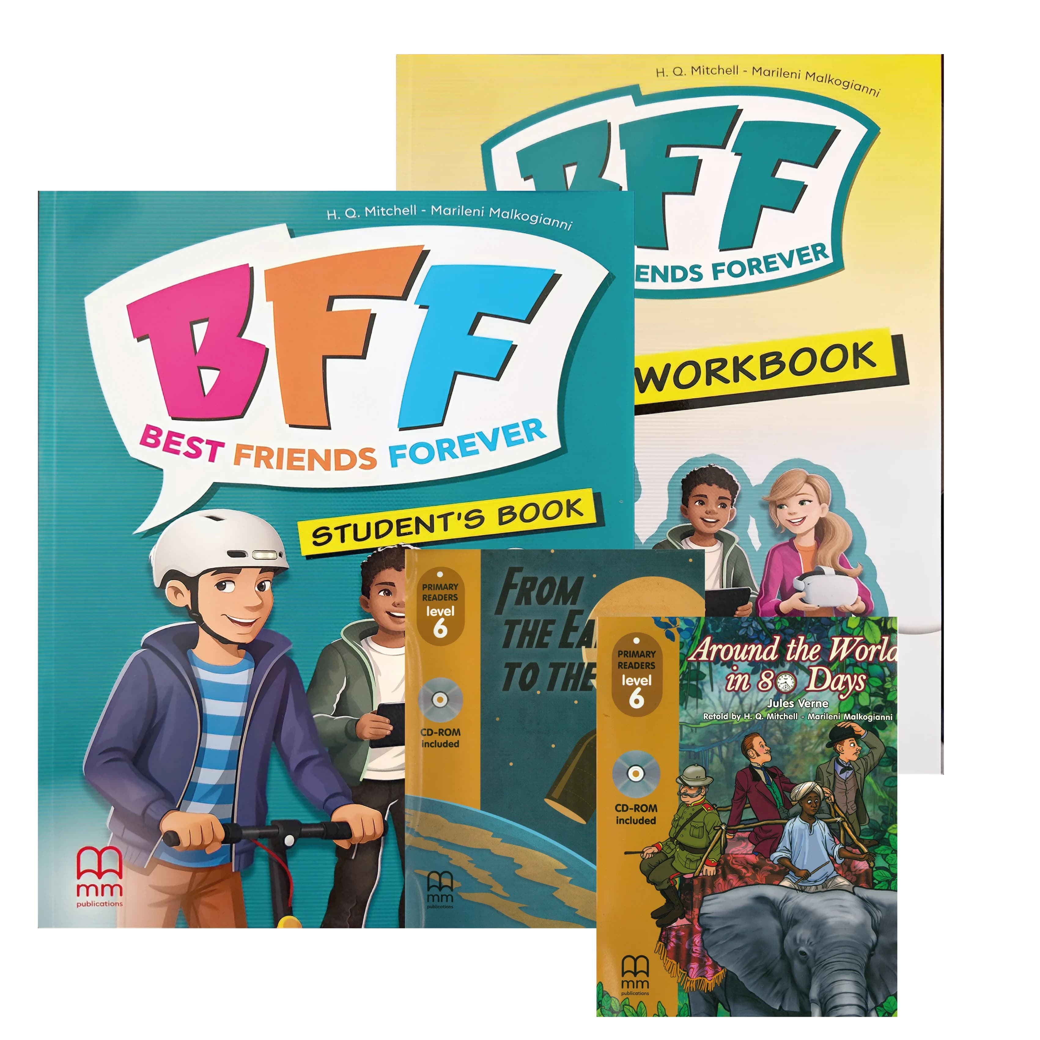 Pack BFF6 Student´s book + BFF6 Workbook + From de earth to the moon + Around the world in 80 days