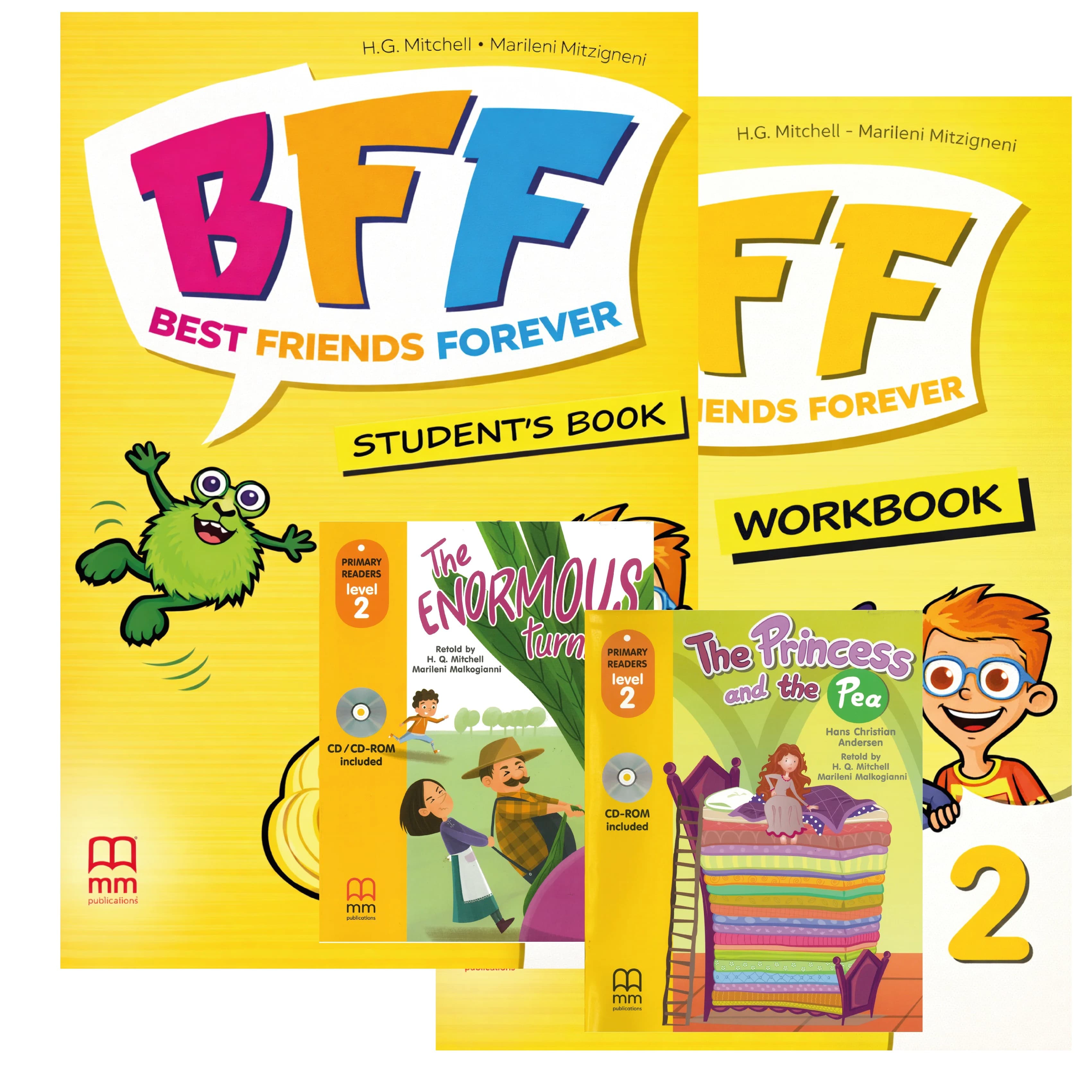 Pack BFF2 Student´s book + BFF2 Workbook + The enormous turnip + The princess and the pea