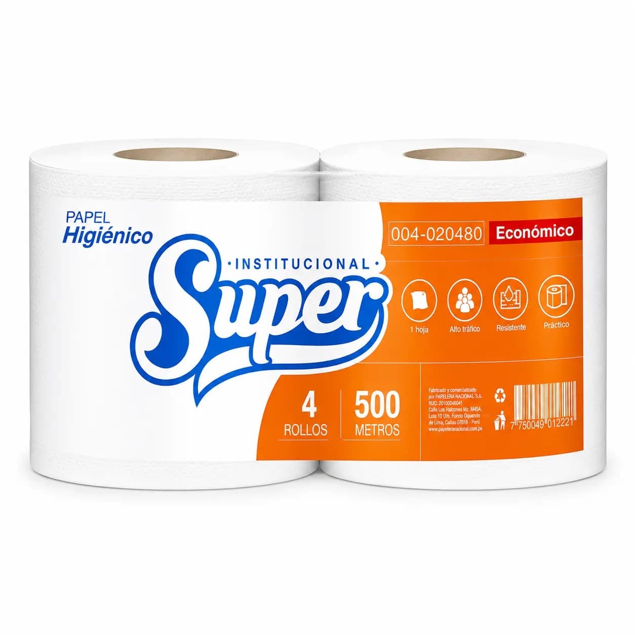 PAPEL HIGIÉNICO ECONÓMICO 500 MTS x UND. SUPER