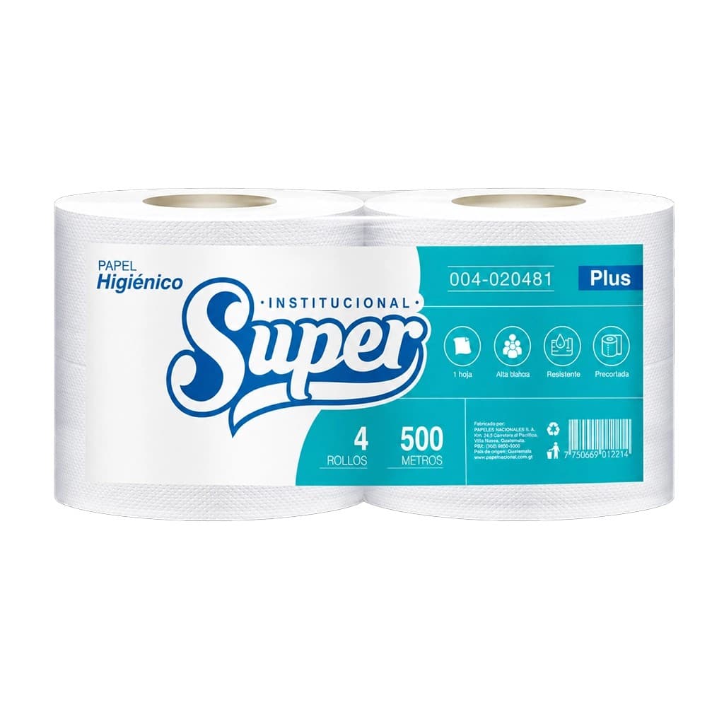 PAPEL HIGIÉNICO PLUS 500 MTS x UND. SUPER